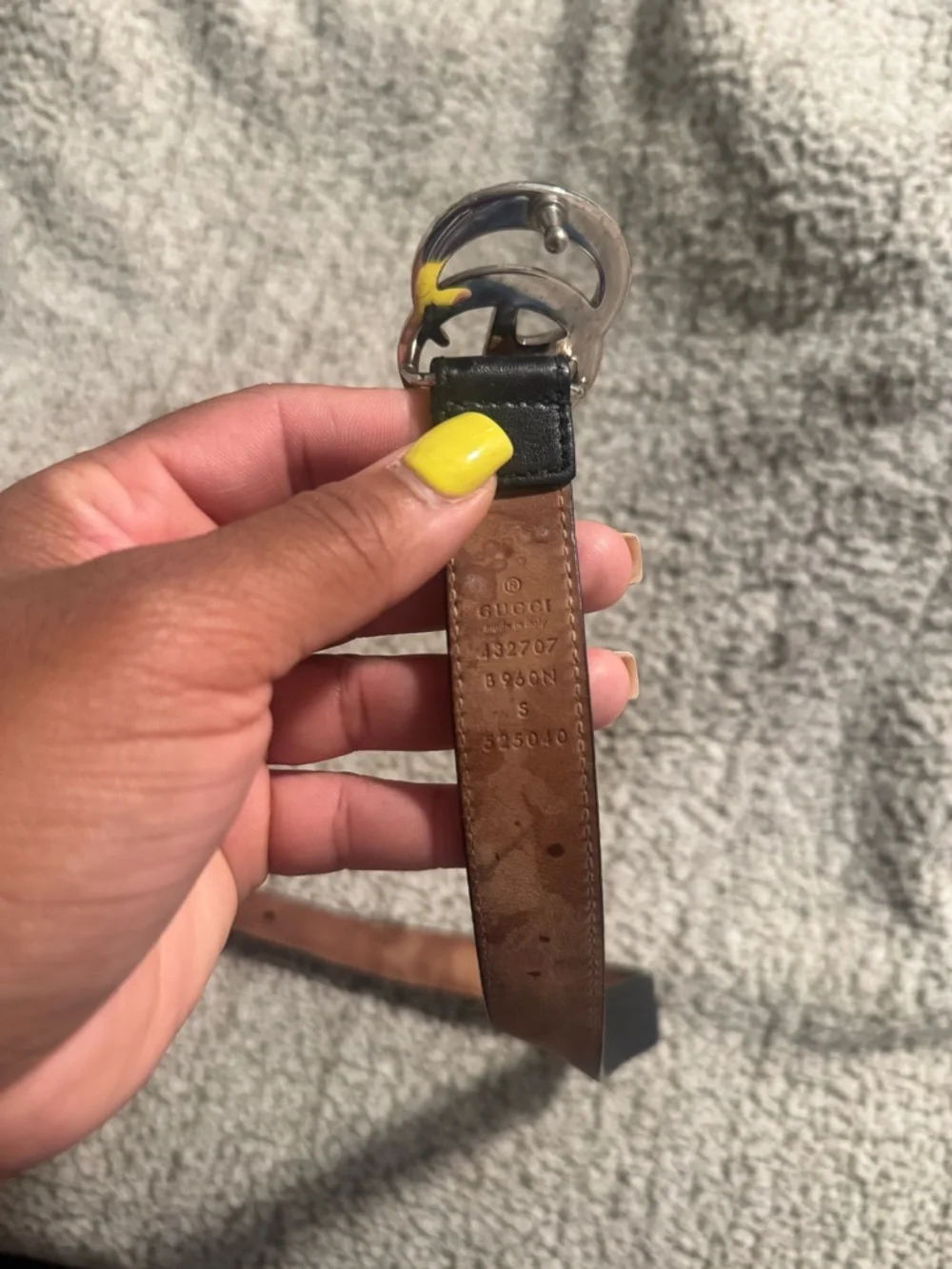 Authentic Gucci Black Leather Kid’s Belt